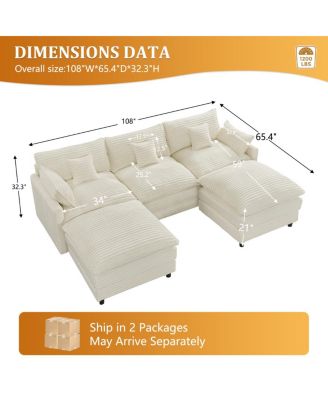 Seven-piece sofa set with console, coffee table & 6 pillows