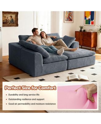 Modern L-Shaped Sectional Sofa with Chaise Lounge, Corduroy Couch