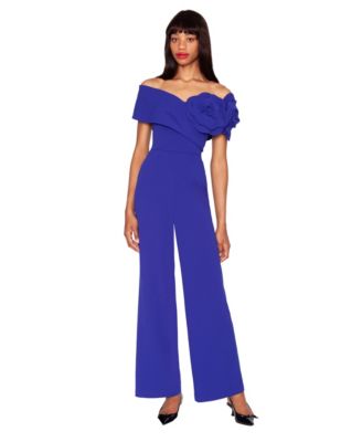 Women's Floral Applique Off-The-Shoulder Jumpsuit