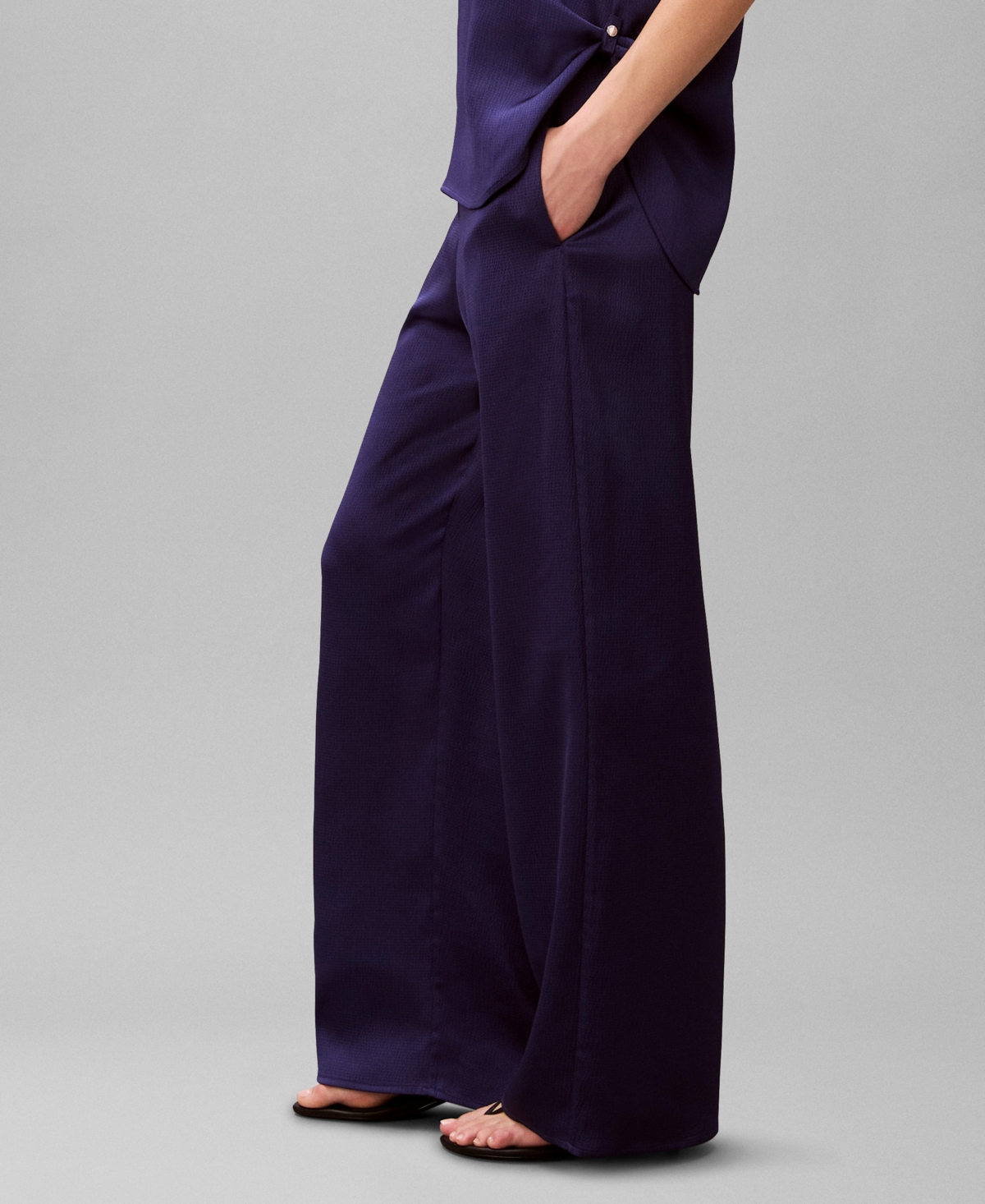 Calvin Klein Women's Hammered Pull-On Pants