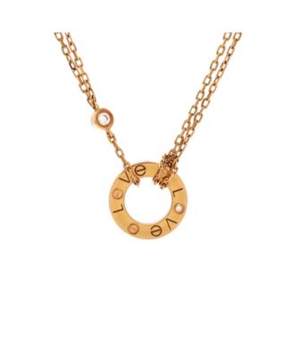 2 Diamonds Love Pendant Necklace