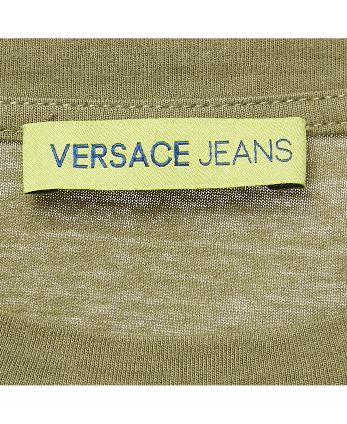 Pre-Owned Versace Women's Jeans Green Printed Jersey Crewneck T-Shirt