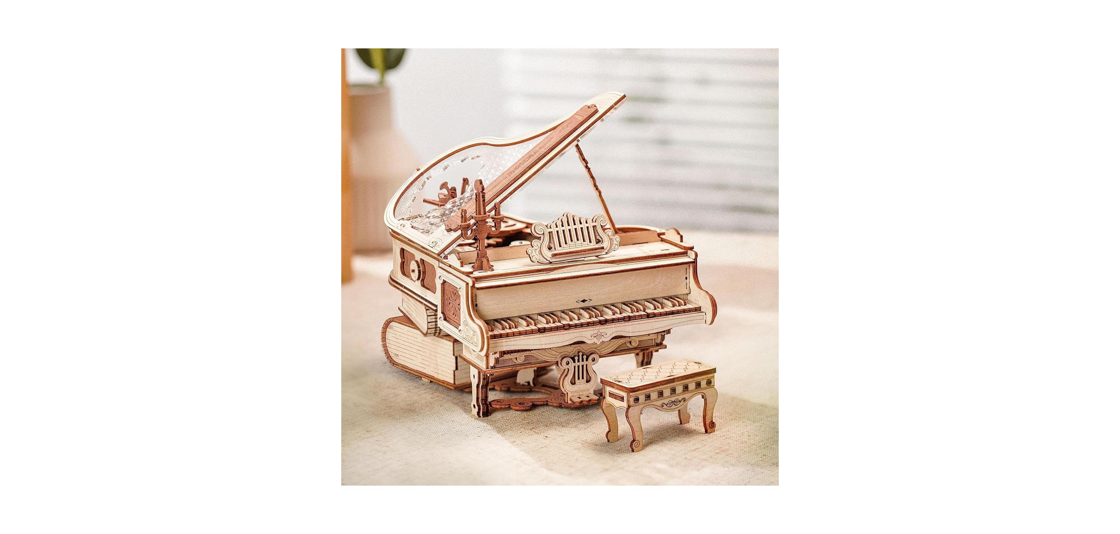 Robotime Magic Piano AMK81 223-Piece 3D Wooden Puzzle, Ages 14+