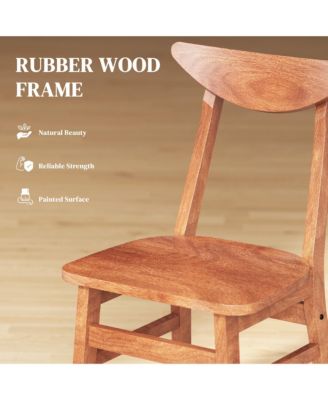 5-Piece Solid Wood Dining Table Set Kitchen Table and Chairs