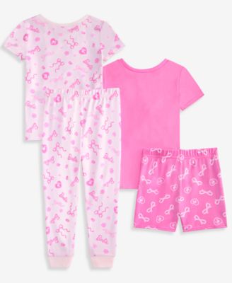 Toddler Girls' 2T-5T Hacci Pajamas, 4-Piece Set
