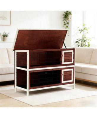 Elevated Outdoor Cat Hutch - Raised, Dry & Secure Wooden Shelter