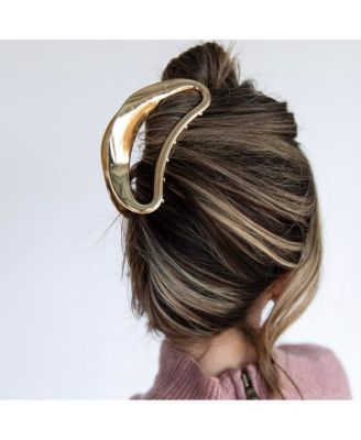 Women's Large Crescent Metal Claw Clip