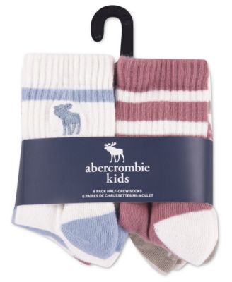 Boys' and Girls' Half Crew Socks, 6-Pack