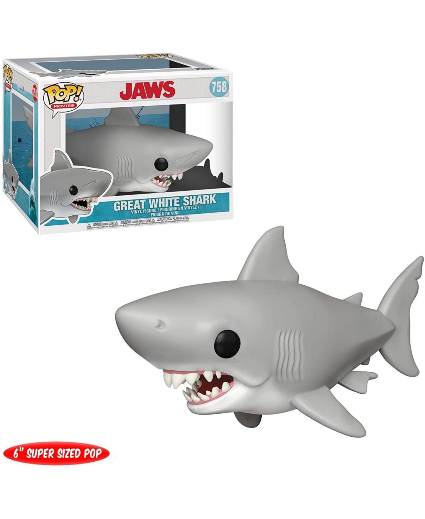 Детская фигурка Funko Pop! Great White Shark 6" Vinyl Figure, Ages 6+ — фото 1