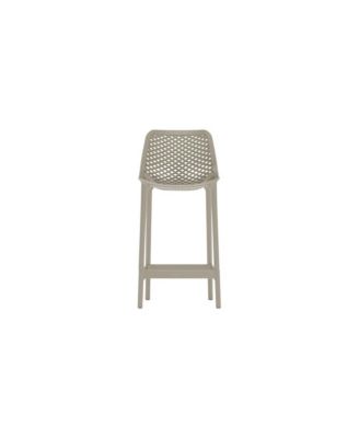 Mykonos Taupe Outdoor Patio Stool, Set of 4