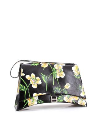 Large Crush Sling Shoulder Bag Printed Leather