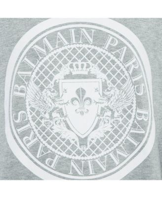 Men's Grey Printed Cotton Crewneck Sweatshirt