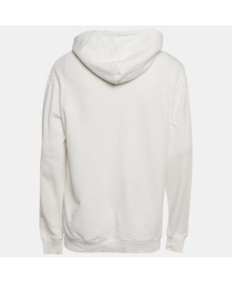 Men's White Checker Pocket Cotton Hoodie