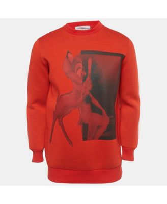 Men's Bambi Print Neoprene Crewneck Sweatshirt