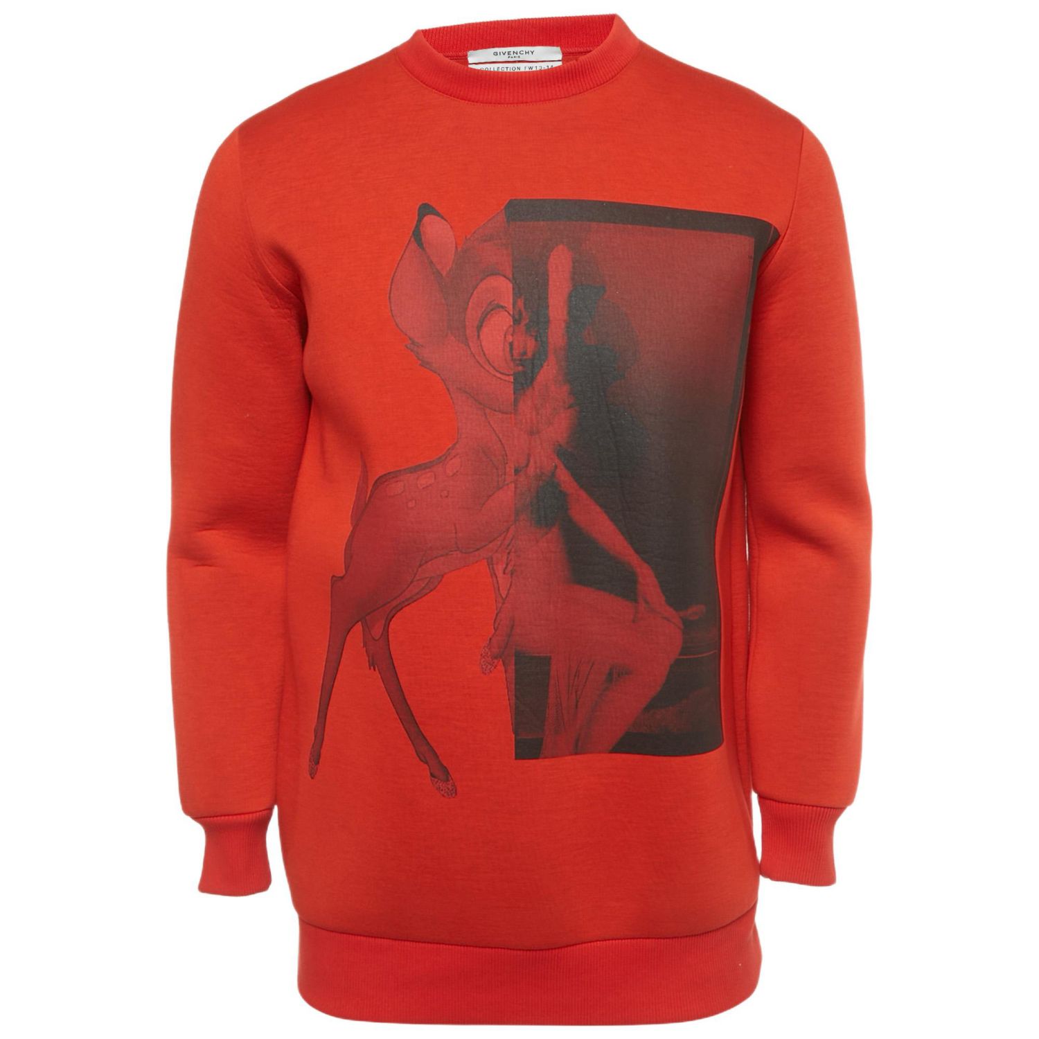 Men's Bambi Print Neoprene Crewneck Sweatshirt