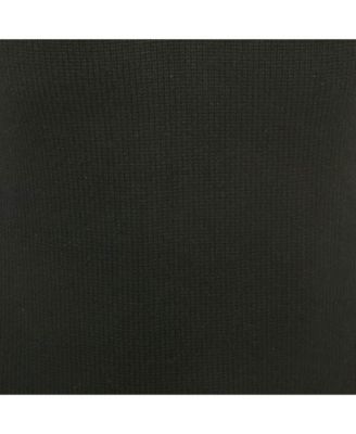 Men's Black Rib Knit V-Neck Pullover