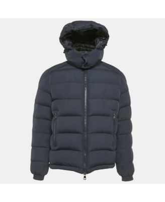 Men's Navy Blue Synthetic Puffer Down Jacket