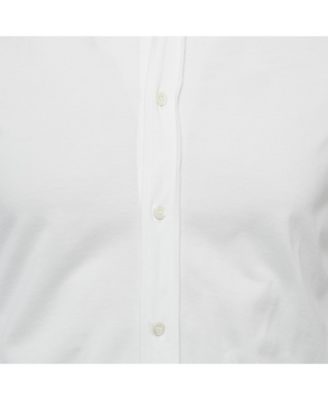 Men's White Cotton Slim Fit Shirt