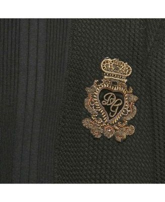 Men's Black Knit Applique Detail Oversized T-Shirt