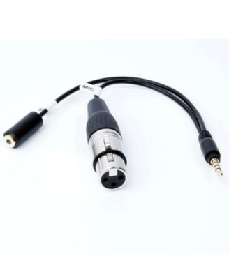 TCB2 XLR (Female) Microphone to TRRS (Male) Smartphone Adapter with Headphone Jack for iPhone & Android