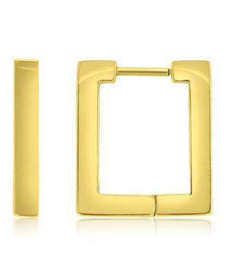 Roxy Waterproof Yellow Rectangle Huggie Earrings - Yellow 120$