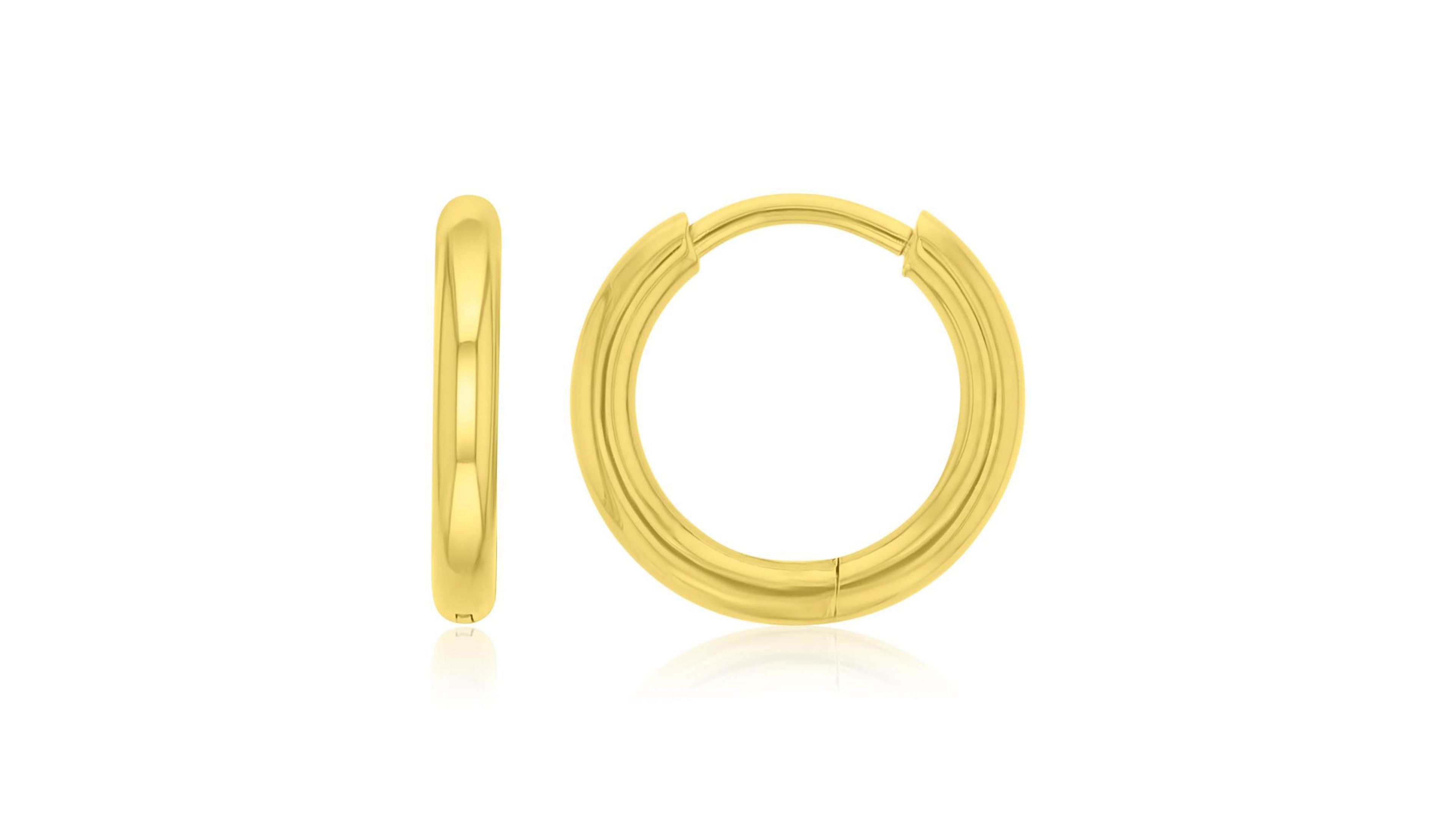 Roxy Waterproof Yellow 13mm Huggie Earrings
