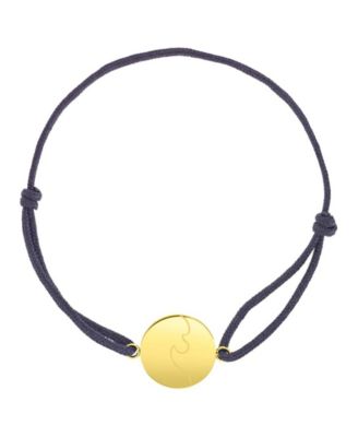 Waterproof Yellow RD Wave Charm Adjustable Bracelet