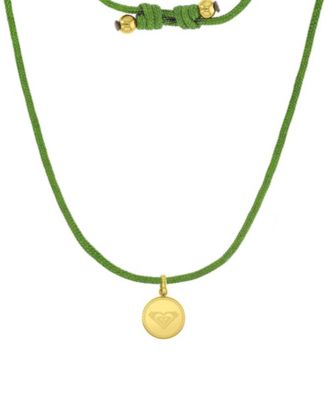 Roxy Waterproof Yellow Triangle Heart Beads Adjustable Necklace - Gold Green 60$