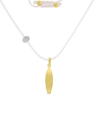 Waterproof Yellow Surfboard Labradorite Adjustable Necklace