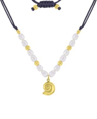 Waterproof Yellow Beads Pearl Adjustable Necklace