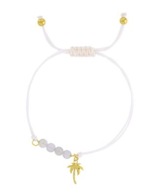 Waterproof Yellow Palm Tree Labradorite Adjustable Bracelet