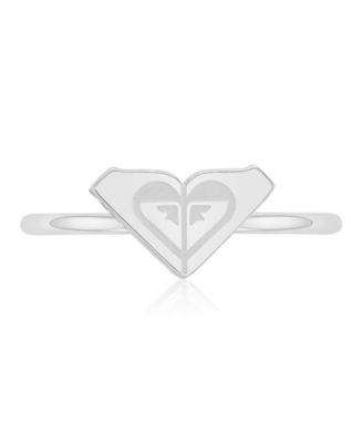 Roxy Waterproof Yellow Triangular Heart Ring - Platinum