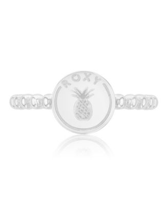 Roxy Waterproof Yellow Pineapple Beads Ring - Platinum