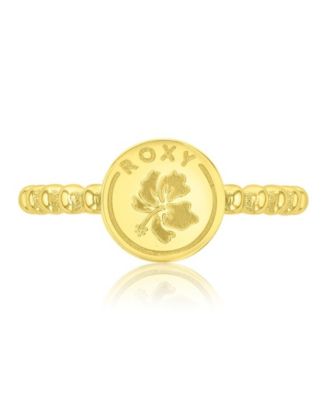 Waterproof Yellow Hibiscus Beads Ring