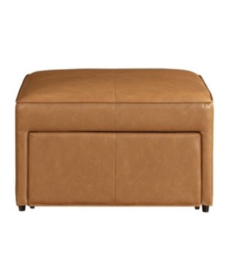 Heidi 29" Faux Leather Storage Ottoman