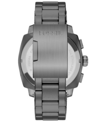 Men's Machine Chronograph Smoke Stainless Steel Watch, 44mm