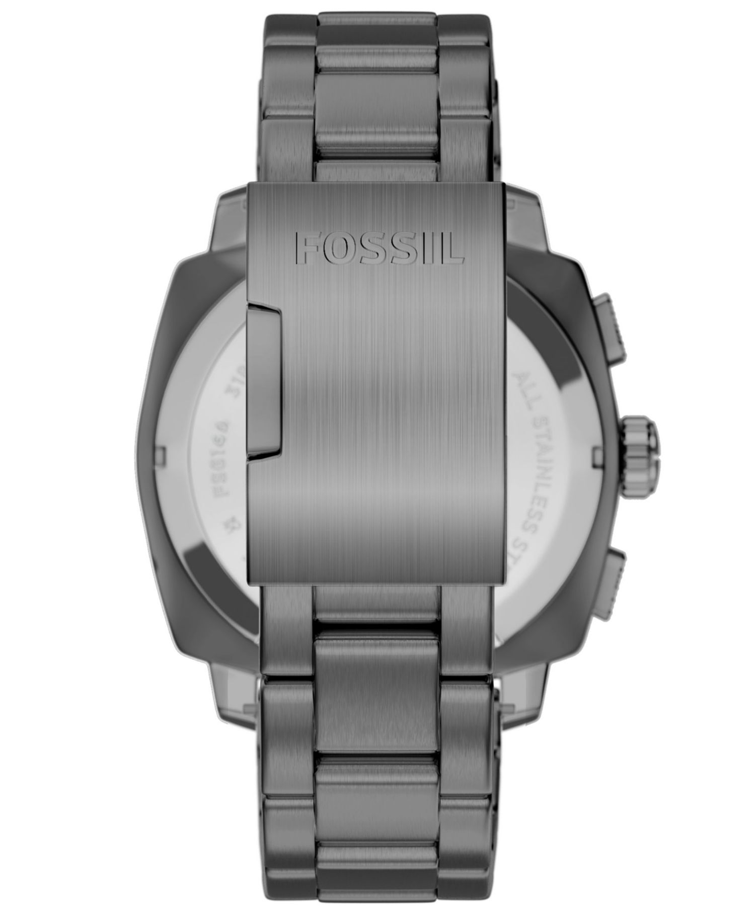 Men's Machine Chronograph Smoke Stainless Steel Watch, 44mm