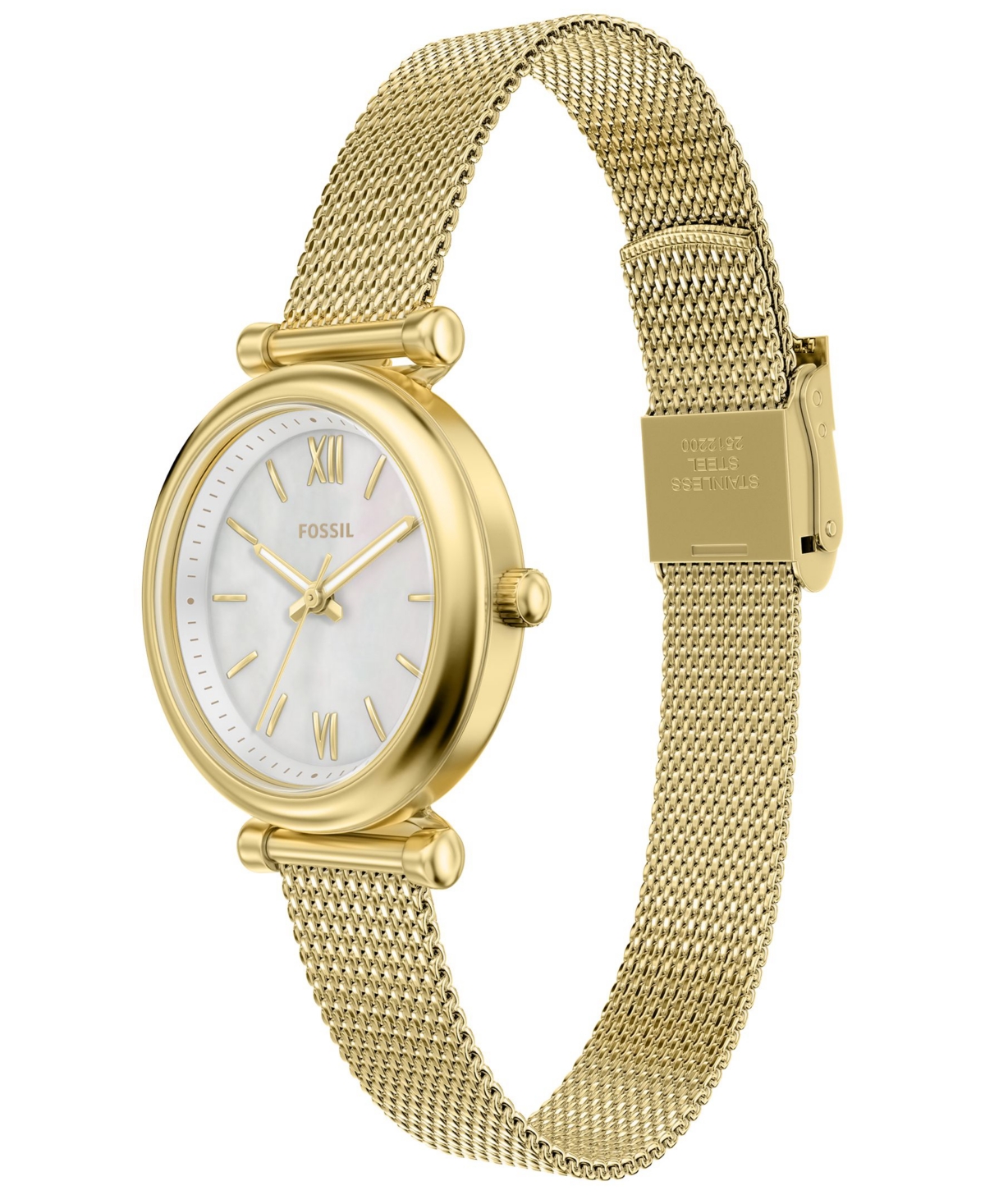 Fossil Women's Carlie Three-Hand Gold-Tone Stainless Steel Watch, 28mm