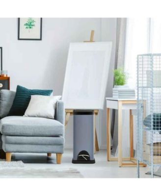 2 Gallon Step On Trash Can Set and Plastic Bag Organizer Combination For Bathroom Kids  Room Brand