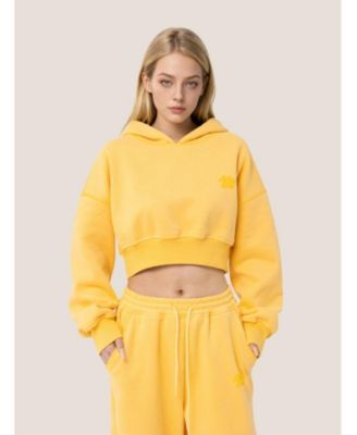 Women's Cloud Essential Fleece Cropped Pullover Hoodie Set