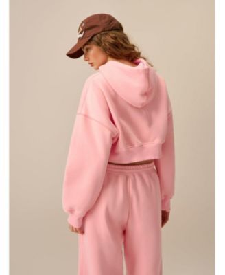 Women's Cloud Essential Fleece Cropped Pullover Hoodie Set