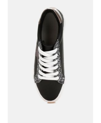 Womens Merida Glitter Patch Chunky Sneakers