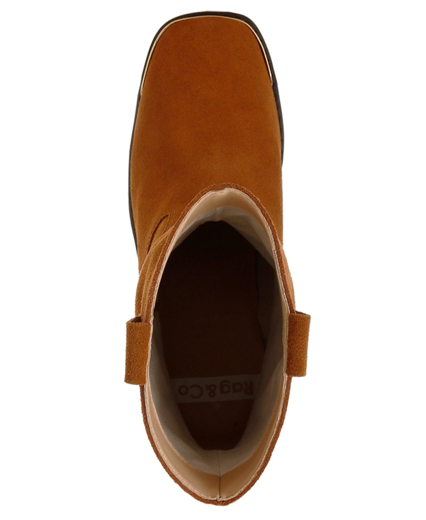 Женские ботинки Rag & Co London Rag Emberly Suede Square Toe Ankle, цвет: Бежевый / Хаки — фото 6