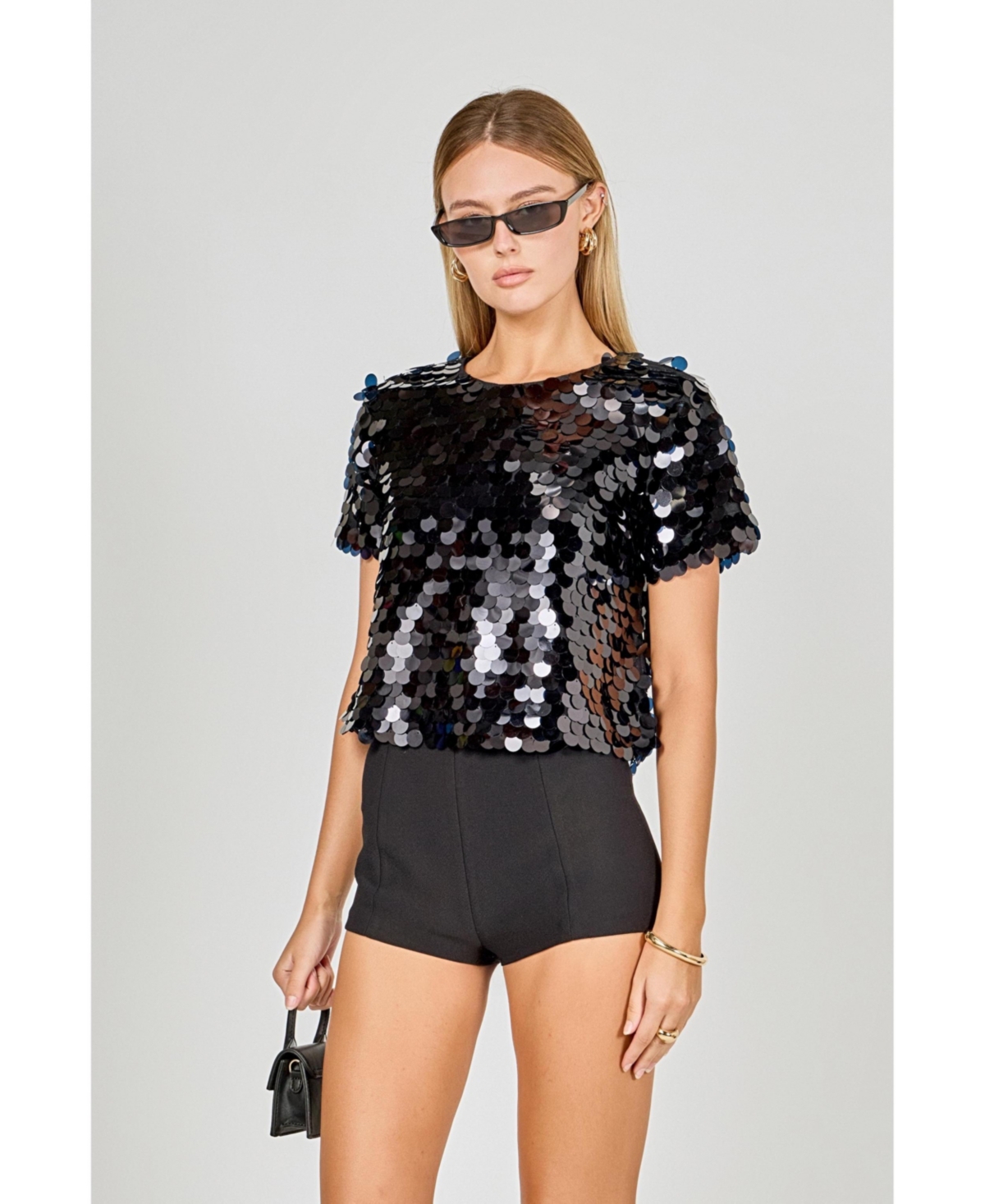 Women's Fisheye Sequins Top