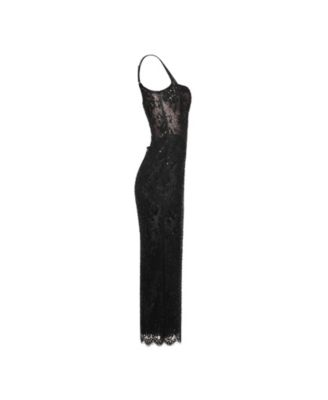 Women's Sequinned Lace Maxi Dress