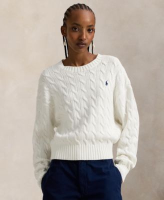 Women's Cable-Knit Crewneck Sweater