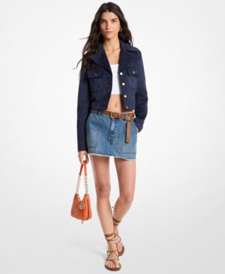 Women's Notch Collar Cropped Jacket