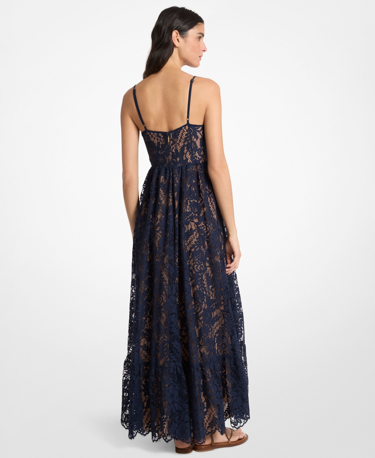 Michael Kors Women's Corded Lace V-Neck Maxi Dress