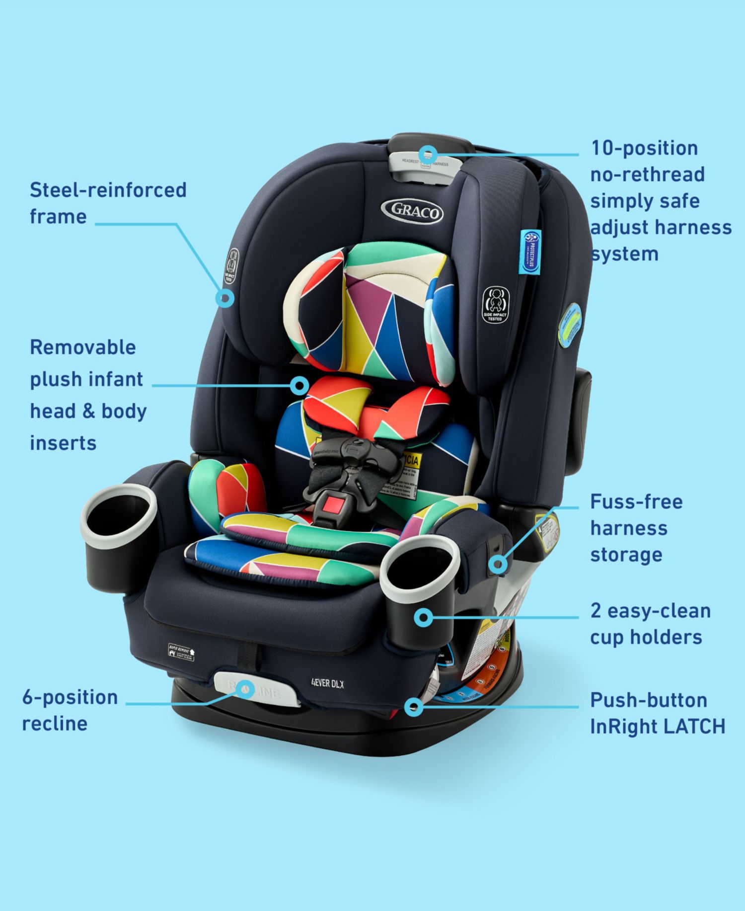 Baby or Toddler Boys' and Girls' 4Ever DLX 4-in-1 Car Seat