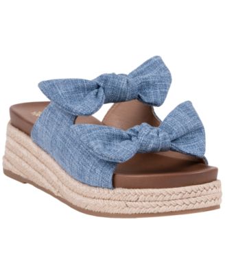 Women's Cosmos Double Bow Espadrille Wedge Sandals